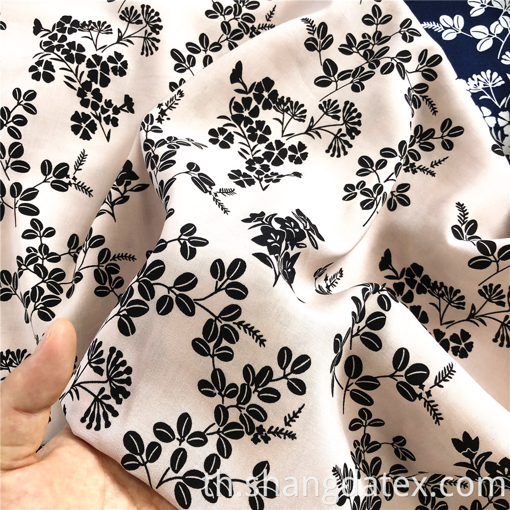 Rayon Printed Fabrics With Small Flower